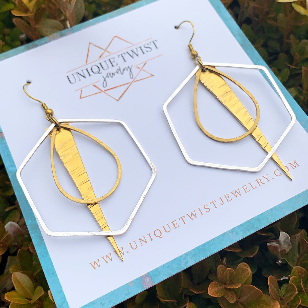 Honoring Grace Hopper, American computer scientist and Navy Veteran, with our Grace Earrings. Honoring notable women. Handmade jewelry by Unique Twist Jewelry.