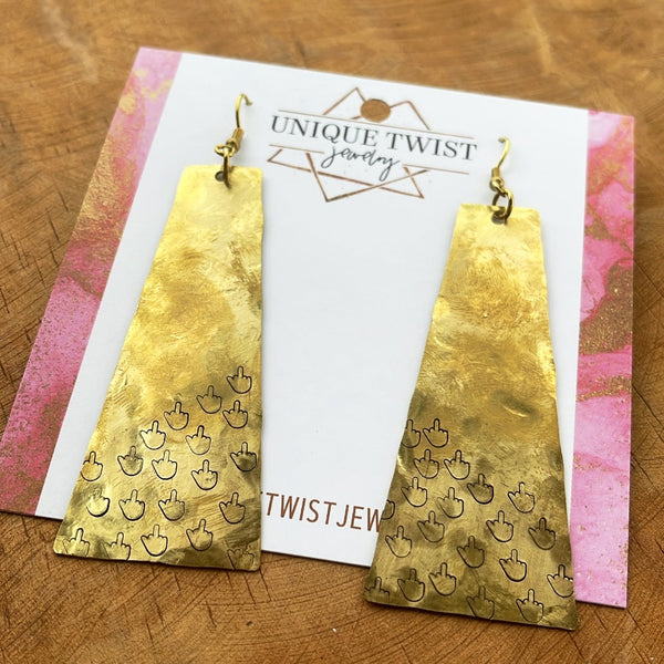 Middle finger earrings Outlet