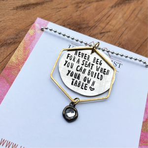 Build Your Own Table Hand-stamped Necklace