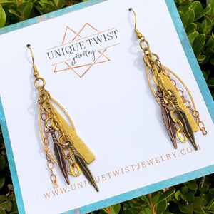 Honoring musician Janis Joplin with our Janis Earrings. Honoring notable women. Handmade jewelry by Unique Twist Jewelry.
