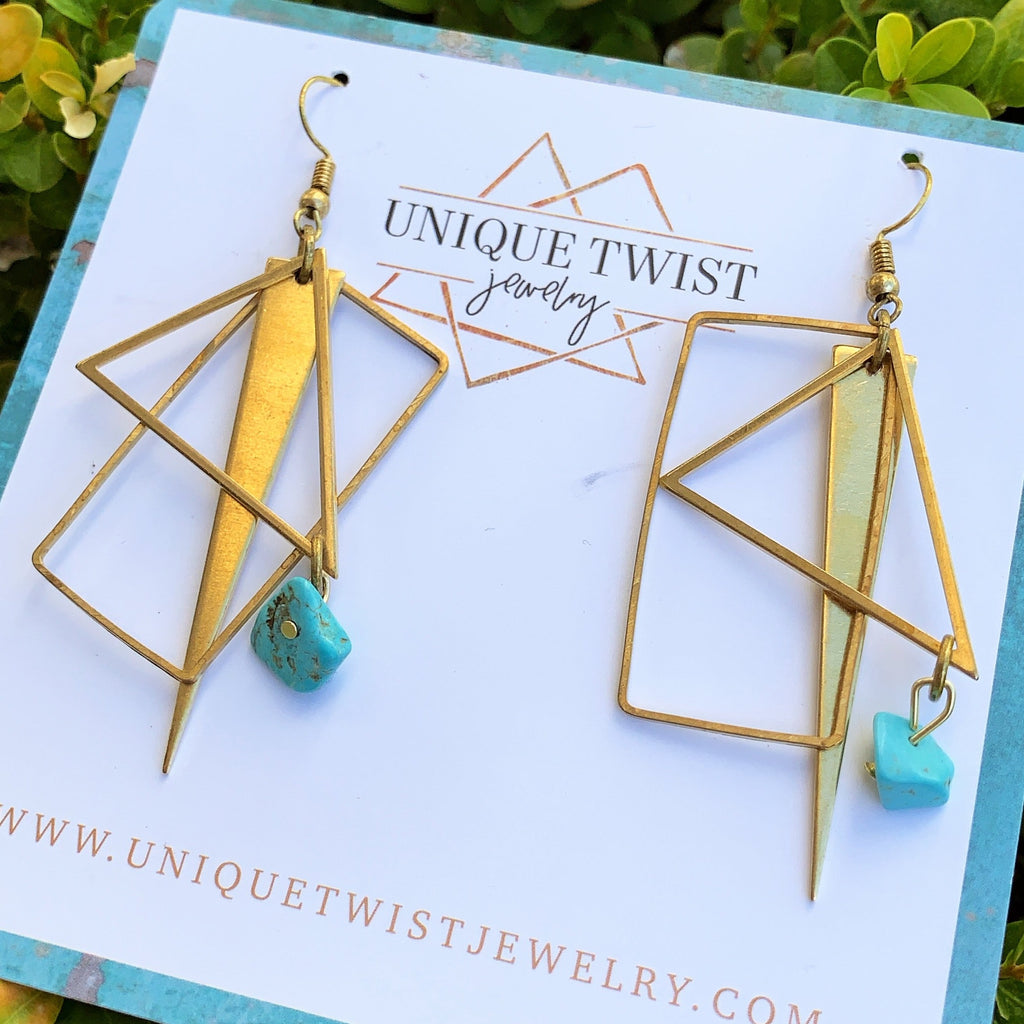 Honoring Rosie the Riveter with our Rosie Earrings. Honoring badass women. Handmade jewelry by Unique Twist Jewelry.