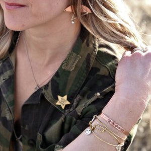 Copper "Be a Badass" Hand-Stamped Cuff Bracelet. Handmade fashion accessories by Unique Twist Jewelry.