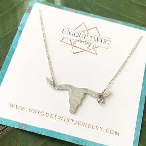 Longhorns "Hook 'Em" Hand-Stamped Necklace. Handmade jewelry by Unique Twist Jewelry.