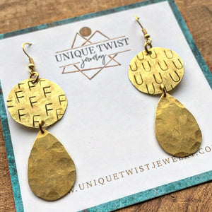“Just Turn Your Head” Hand Stamped Earrings