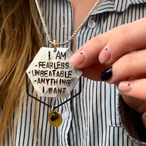 “Anything I Want" Hand-Stamped Necklace